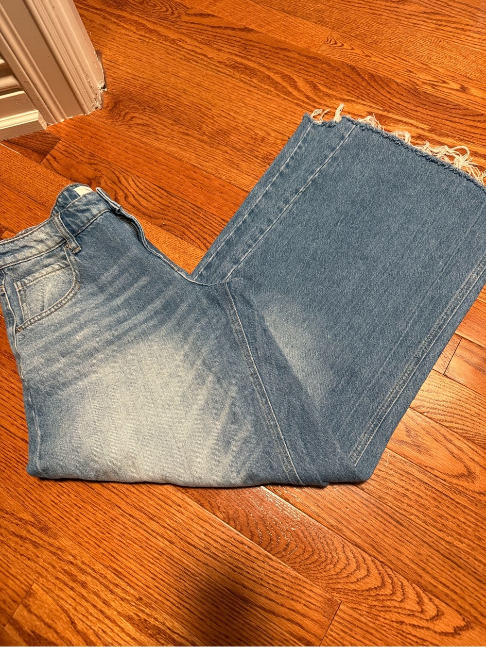 Forever 21 Light Blue Wide-Leg Flare Jeans